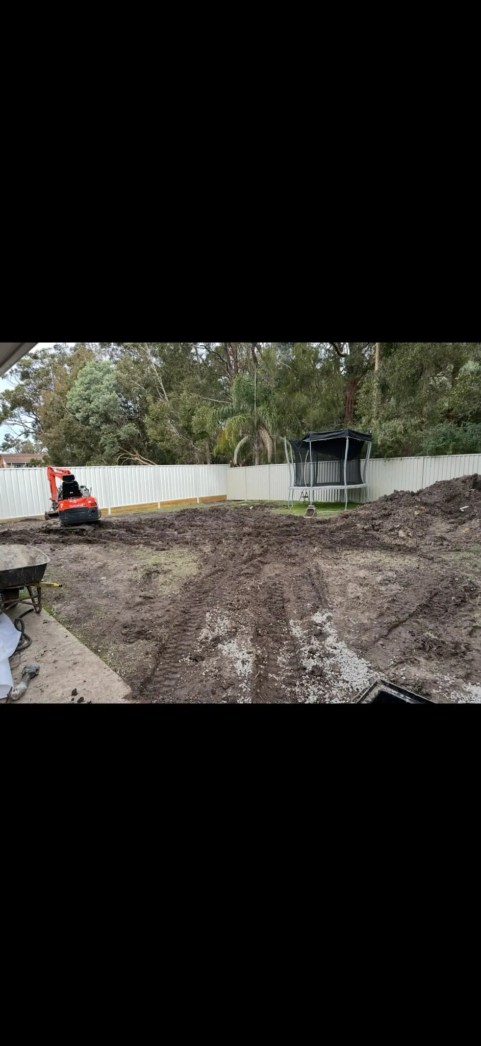 Residential site clearing in progress
