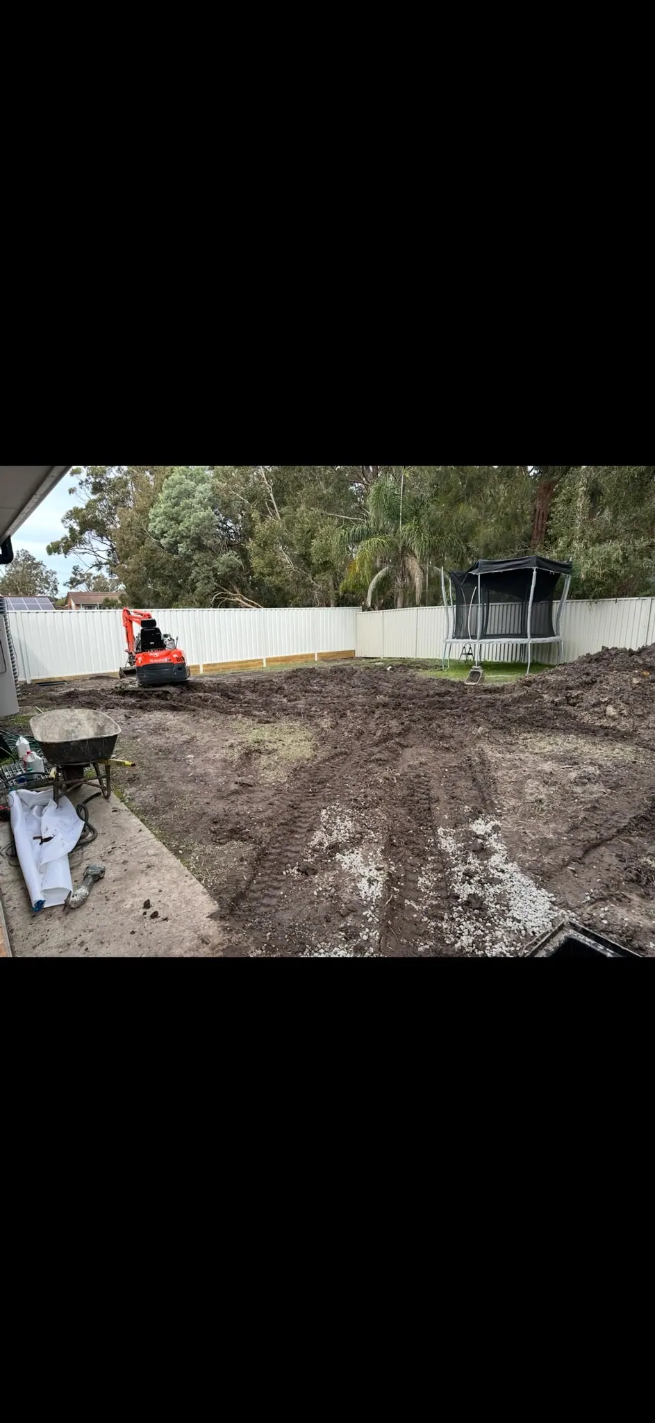 Ground clearing around a home