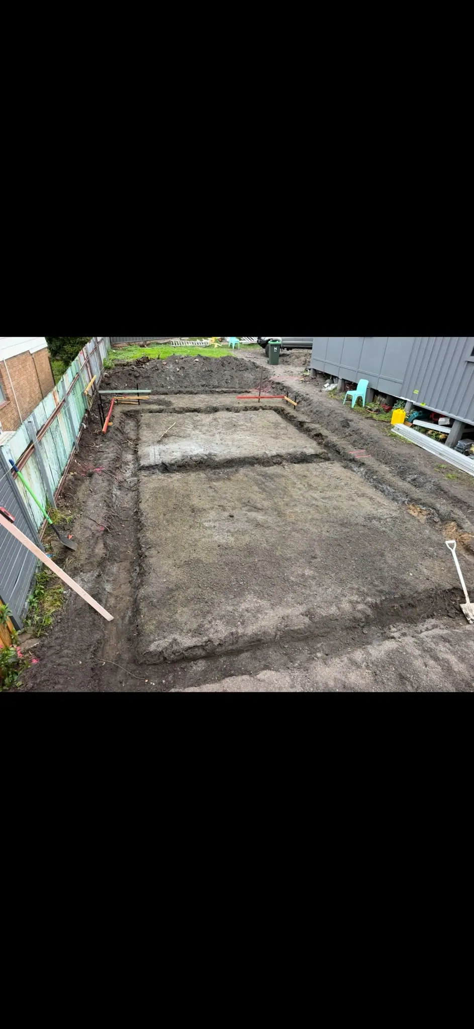 Prepared footing channels and set-out